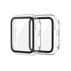 EDIMENS 2 Pack Hard PC Case Compatible with Apple Watch 41mm Series 7 Series 8 Women Men