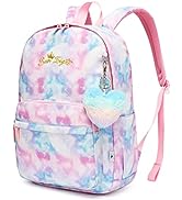 Caran·Y Girls School Backpack, Galaxy School Bag Large Capacity Waterproof Casual Daypack, Lightw...