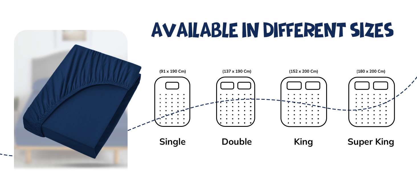 FITTED SHEET 25 CM NAVY