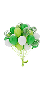 green balloons