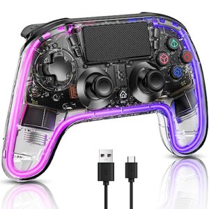 Controllers For PS4 With Hall Triggers/ 8 RGB LED Lights