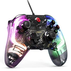 GameSir T4 Kaleid Transparent Wired Gaming Controller for Windows 10/11
