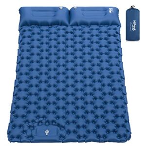 HiiPeak Sleeping Pad - Ultralight Inflatable Sleeping Mat with Built-in Foot Pump