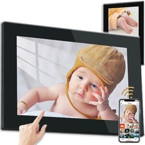 Gsituk 10.1 Inch WiFi Digital Photo Frame 1920x1200 1080P IPS Touchscreen 16G Auto-Rotate Wall Mountable Digital Video Picture Frame Receive Photo Video From Phone via Frameo App Senior Elderly Gif