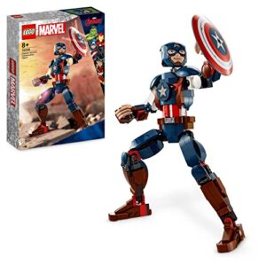LEGO 76258 Marvel Captain America Construction Figure Buildable Toy with Shield