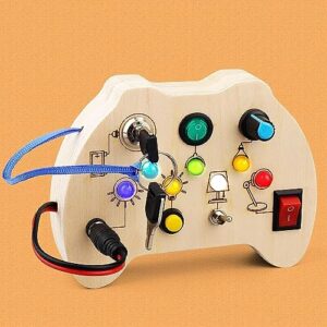 Esziluoky Wooden Busy Board for Toddlers