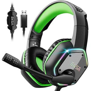 EKSA USB Gaming Headset for PC - Computer Headphones with Microphone/Mic Noise Cancelling