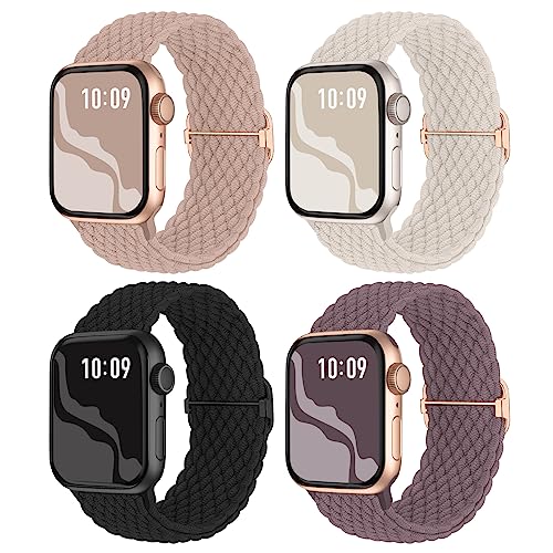 Suitisbest Braided Band Compatible for Apple Watch Strap 38mm 40mm 41mm 42mm 44mm 45mm 49mm for Women Men