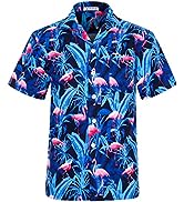 iCKER Hawaiian Shirt Beach Shirt Mens Short Sleeve Shirt Floral Classic Shirt Print Casual Regula...
