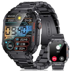Military Smart Watch for Men Answer/Make Calls for iOS Android