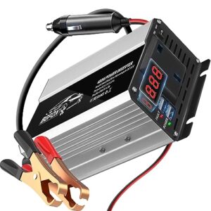 BGFOX 400W Car Power Inverter DC 12V to 240V / 230V AC Converter with Dual USB 4.8A Charging Ports for Charge Your Laptop