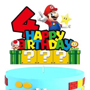 YOOYEH 1 PCS Mario Party Cake Toppers
