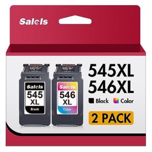 545 546 Ink Cartridges XL Replacement for Canon Ink Cartridges 545 and 546 PG-545 CL-546 XL Ink Black and Colour for Pixma TS3150 MG3050 MG2550S MG2950 TR4550 TR4551 TR4650 MX495 TS3355 TS335