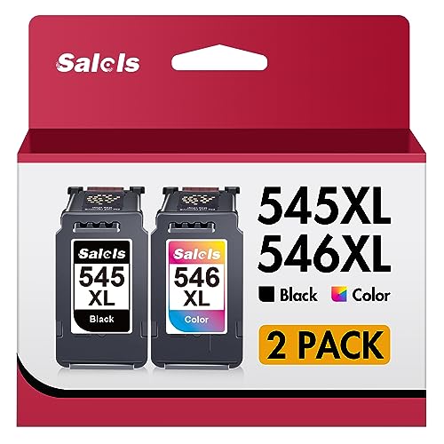 545 546 Ink Cartridges XL Replacement for Canon Ink Cartridges 545 and 546 PG-545 CL-546 XL Ink Black and Colour for Pixma TS3150 MG3050 MG2550S MG2950 TR4550 TR4551 TR4650 MX495 TS3355 TS335