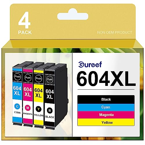 604XL Ink Cartridges Replacement for Epson 604 Ink Cartridge Multipack for Epson XP2200 ink cartridges for Expression Home XP-2205 XP-3200 XP-3205 XP-4200 XP-4205 Workforce WF-2930 WF-2935 (4 Pack)