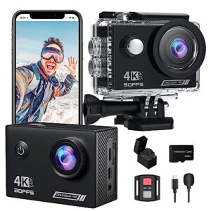 Yolansin 4K30FPS Action Camera with 32GB SD Card