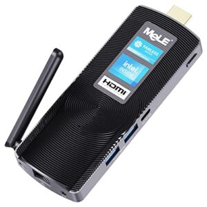 MeLE PCG02 Fanless Mini PC Stick Celeron N4000 4GB 128GB Micro Desktop Computer Windows 11 Home HDMI 4K 60Hz Wi-Fi Ethernet Portable Computer for Business Office Industrial IOT Media Video