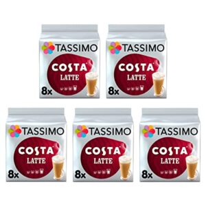 Tassimo Costa Latte Coffee Pods x8 (Pack of 5