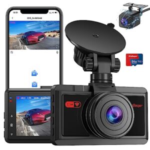 Dash Cam Front and Rear Built-in WiFi