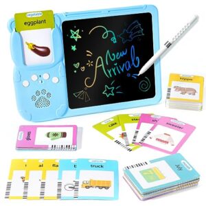 Educational Learning Toys Achort Talking Flash Cards with LCD Writing Tablet Preschool Learning Reading Machine w/Animal Vehicles Cards Sound Kids Autism Sensory Toys Gifts for Girls Boys 510 Words