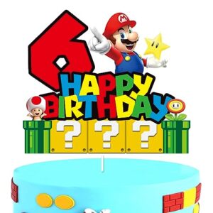 YOOYEH 1 PCS Mario Party Cake Toppers
