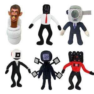 Lifemaison 6PCS Skibidi Toilet Plush Toy