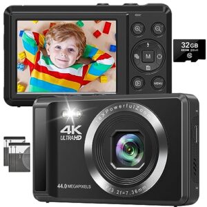 Digital Camera 4k 44MP Vlogging Camera with 16X Digital Zoom & Autofocus