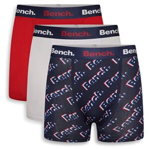 Bench - Mens Everyday Breathable Underwear Essentials Multipack Boxer Jersey Shorts
