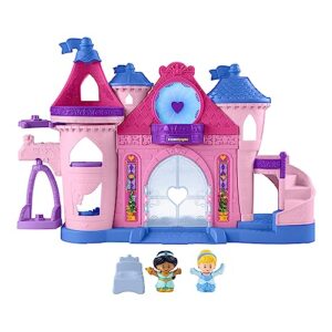 Fisher-Price Little People Toddler Playset Disney Princess Magical Lights & Dancing Castle Musical Toy with 2 Figures for Ages 18+ Months