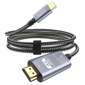 USB C to HDMI Cable 2M 4K@60Hz High-Speed USB 3.1 Type C to HDMI 2.0 Cable for Home Office (Thunderbolt 3/4 Compatible) with MacBook Pro/Air