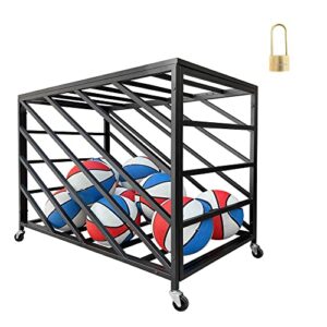 VORVIL Lockable Storage Ball Cart