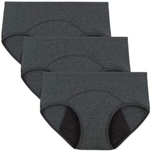 INNERSY Womens Menstrual Period Underwear Leakproof Pants Heavy Flow Extra Protection Cotton Knickers Pack of 3