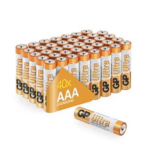 GP Batteries AAA batteries 40 pack Ultra Alkaline batteries disposable Triple Aaa batteries Triple A Battery 1.5 Volt 10 year shelflife for toys fairy Lights etc batteries Amazon exclusive 1.5