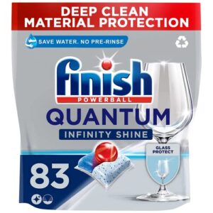 Finish Quantum Infinity Shine Dishwasher Tablets Bulk | Scent : REGULAR | Size : 83 Dishwasher Tabs | For Sparkling Clea
