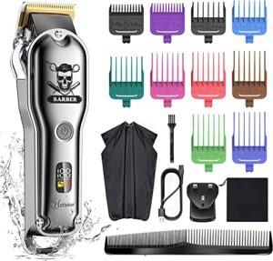 Hatteker Hair Cutting Kit Pro Hair Clippers for Men Professional Barber Clippers IPX7 Waterproof Cordless Beard Trimmer Hair Trimme