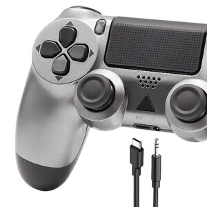 ARCELI Wireless Controller for PS4/Pro/Window PC - Enhanced Gamepad with Double Motor Shock/Remote Joystick/Audio/Touch pad/600mAh Battery