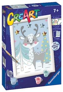 Ravensburger CreArt Winter Fawn Paint by Numbers for Children - Painting Arts and Crafts Kits for Kids Age 7 Years Up