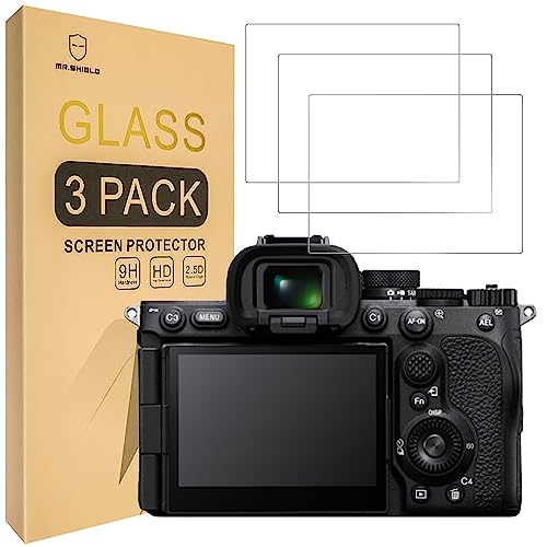 Mr.Shield Screen Protector For Sony Alpha A7R V A7RV A7R5 / Alpha 7R V Camera [Tempered Glass] [9H Hardness] [3-Pack] Screen Protecto