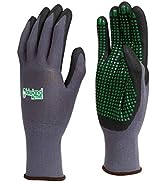 Lakeland Active Eskrigg Nitrile Palm Work & Garden Gripper Gloves - Grey/Green - Medium