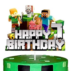 YOOYEH 1 PCS Minecraft Party Cake Toppers