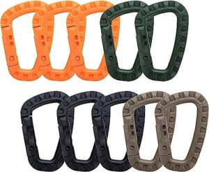 Mis.Moon Pack of 10 Plastic Carabiner Hooks