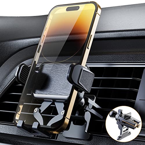 Jiancrate Car Phone Holder Air Vent Phone Mount Mobile Phone Automobile Cradles [2023 Upgrade Clip] Universal 360° Rotation Smartphone Holder for iPhone 14 13 11 12 Pro Max Samsung Xiaomi Huawei