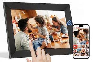 Tibuta Digital Photo Frame 10.1 Inch WiFi Digital Picture Frame 800 * 1280IPS Touch Screen Electronic Photo Frame with 16GB Storage Share Photos or Videos Auto-Rotat Gift for Mother's Day & Friends