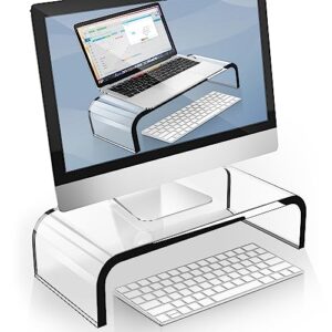 AboveTEK Premium Acrylic Monitor Stand