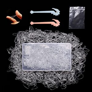 Bellure 1000 Pcs Clear Small Elastic Hair Bands