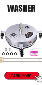 Pressure Washer Surface Cleaner with 4 Wheels
