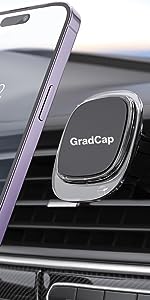 Magnetic Car Phone Holder Magnet Air Vent Mount Metal Snap Rotatable Hook iPhone Samsung Huawei