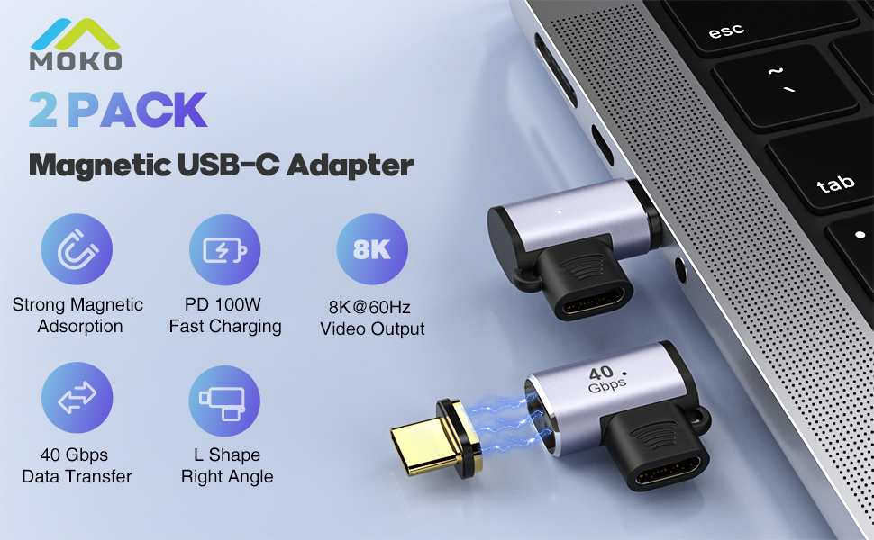 Magnetic USB-C Adapter 2pack