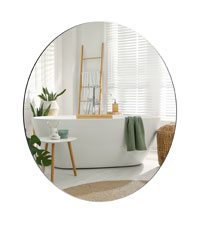 round bathroom mirror