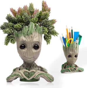 Udream Groot Plant Pot Flowerpot Cartoon Flowerpot Figures Cute Model